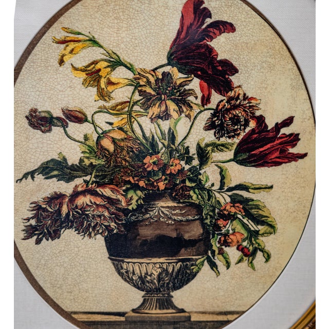 1970s 1970s Pair of Ethan Allen Vintage Botanical Prints in Gorgeous Oval Frames For Sale - Image 5 of 6