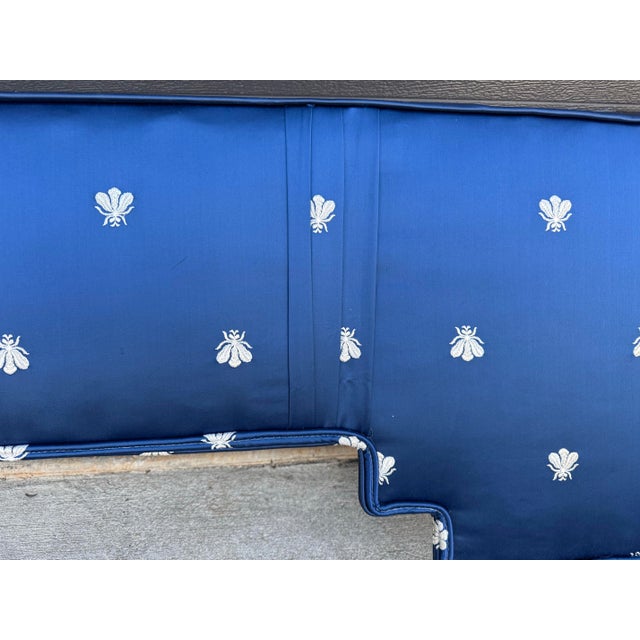 Vintage French Empire Inspired Napoleonic Bee Navy Window Cornice / Valance For Sale - Image 4 of 9