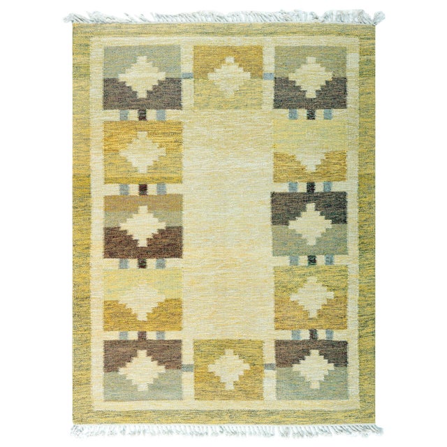 Doris Leslie Blau Mid-20th Century Swedish Flat Woven Rug For Sale