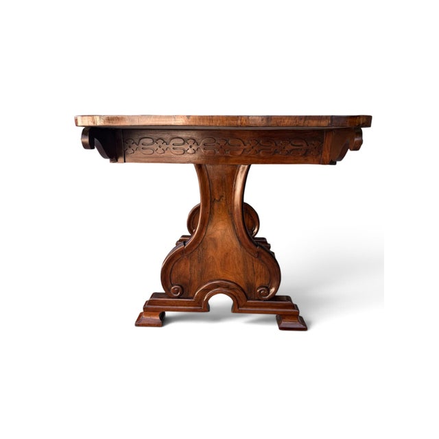 Brown English Regency Rosewood Sofa Table / Partners Desk, Circa 1820 For Sale - Image 8 of 11