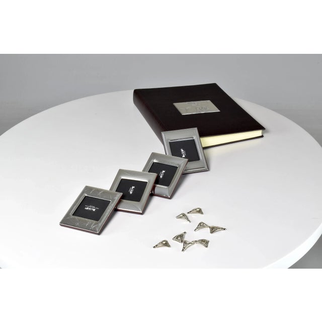 Early 21st Century Four Sterling Silver Italian Photo Frames and Album For Sale - Image 5 of 13