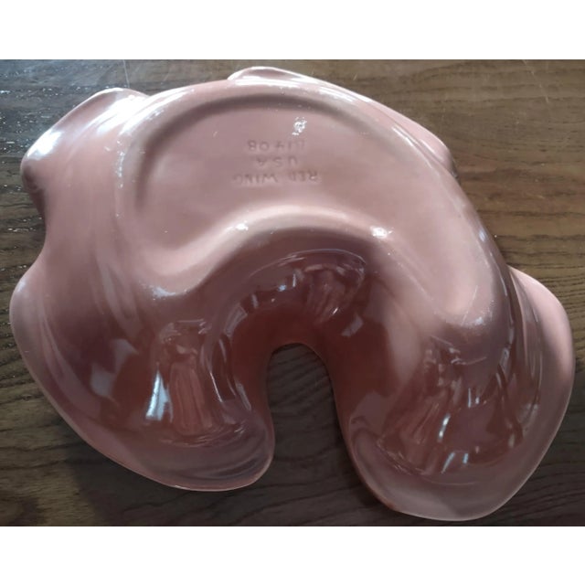 Red Wing Pottery Vintage Mid Century Modern Red Wing Pottery Kidney Bean Curved Dish For Sale - Image 4 of 7