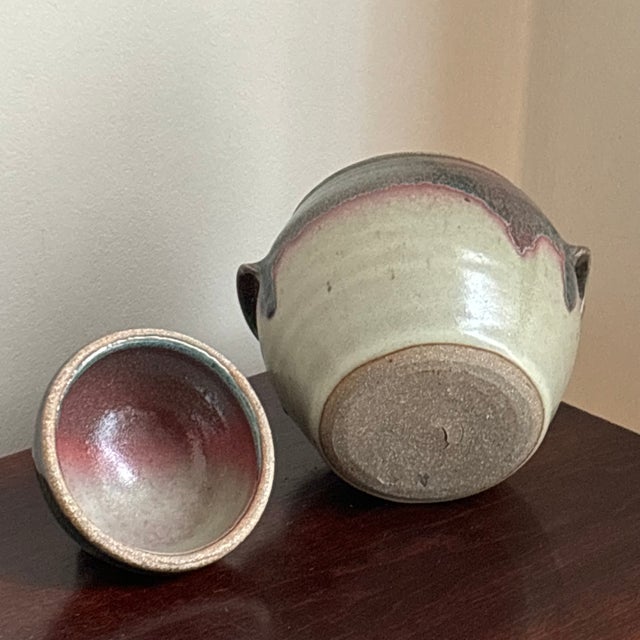 Vintage Studio Stoneware Jar W/Lid For Sale - Image 9 of 12