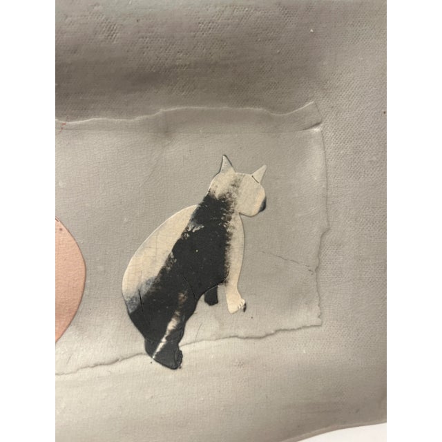 Vintage Kamrass Kiok Nyc Studio Pottery Tray With 5 Cats, Signed For Sale - Image 4 of 9