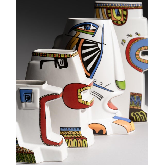 Rosenthal Leones Porcelain Vase Set by Javier Mariscal for Rosenthal, 1990s, Set of 4 For Sale - Image 4 of 18