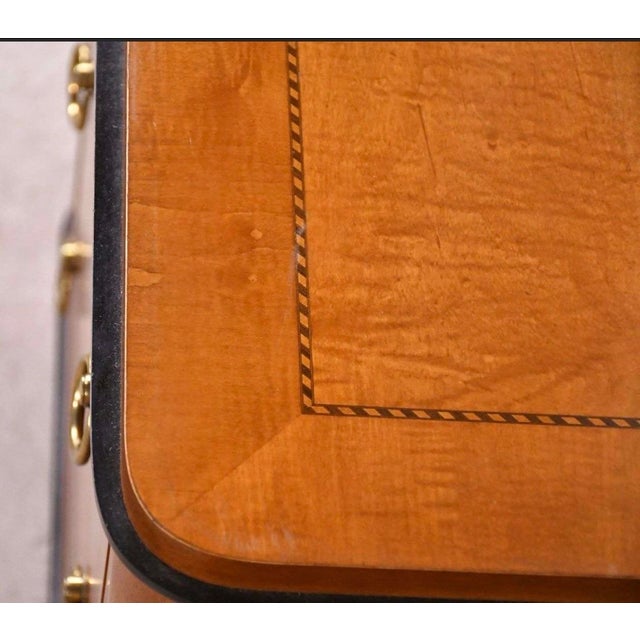 Brown Midcentury Biedermeier Style Maple Chests Side Tables National Mt. Airy, Pair For Sale - Image 8 of 9