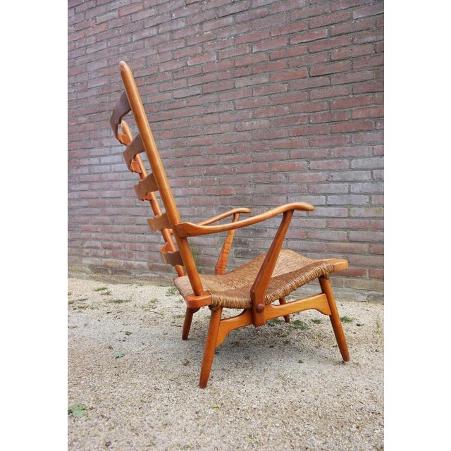 Wood Mid-Century Dutch Organic Shaped Armchair from De Ster Gelderland, 1950s For Sale - Image 7 of 18