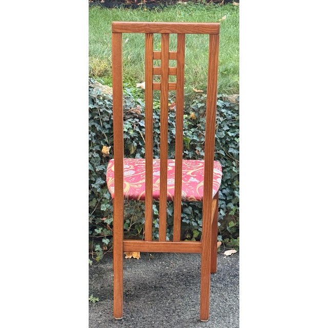 1980s Set of 10 Ims SRL Italian Mid-Century Modern Teak Wood Dining Chairs For Sale - Image 5 of 10