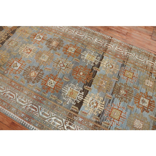 Early 20th Century Rare Corridor Size Decorative Malayer Rug - 5'2" x 18' For Sale - Image 9 of 11