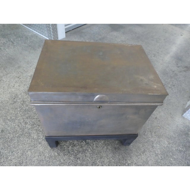 19th Century English Tole Box on Stand Table For Sale - Image 11 of 12