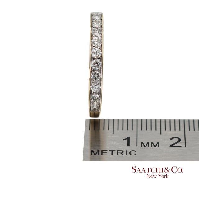 14k 585 Solid Yellow Gold Natural Diamond Band Ring, Size 8.75 For Sale - Image 11 of 11