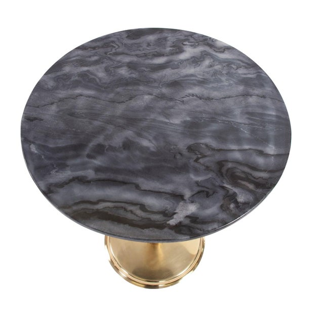 The Micca Black Marble Bistro Table The famous Rome burlesque club, The Micca, was the inspiration for this stainless...