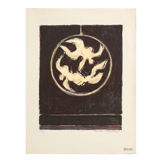 Manfred Schwartz the Ring in Plum Lithograph For Sale
