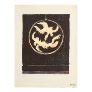 Manfred Schwartz the Ring in Plum Lithograph