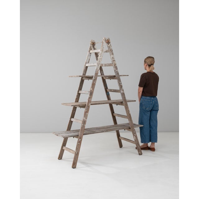 Mid 20th Century French A-Frame Ladder Shelf For Sale - Image 4 of 18