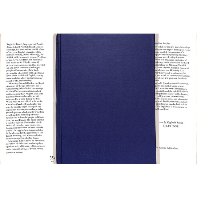 Traditional "The Englishman a Biography of Sir Alfred Munnings" 1962 Pound, Reginald For Sale - Image 3 of 9
