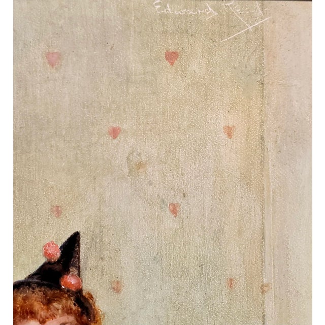 Edward Reed -Female Entertainer With White Parrot -C.1895 Oil Painting For Sale In Los Angeles - Image 6 of 10