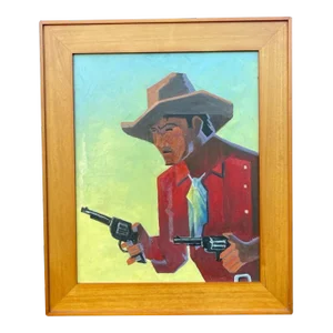 2004 j.m. Hunker Signed Painting With Assistance From Ed Mell