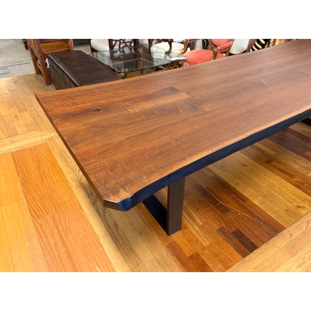 Wood Sentient Live Edge Dining Table For Sale - Image 7 of 12