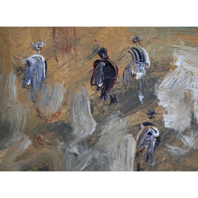 Emanuele Cappello, View of Piazza Del Popolo in Rome, 1970s, Oil Painting on Canvas For Sale - Image 4 of 13