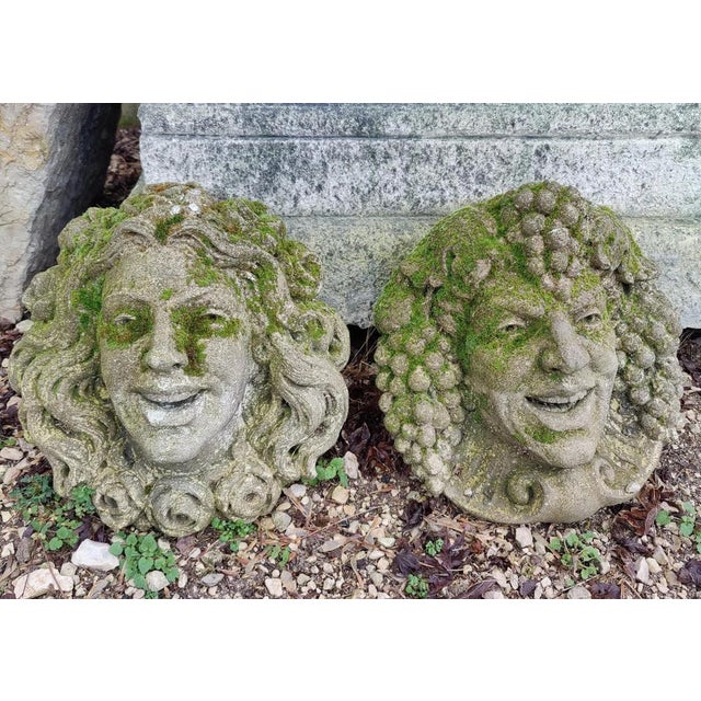 Unknown, Masks, Venice, 19th Century, Vicenza Stone, Set of 4 For Sale - Image 5 of 9