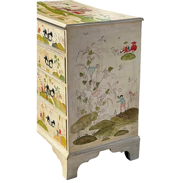 Early 19th Century George Ill Painted Chinoiserie Chest For Sale - Image 4 of 17