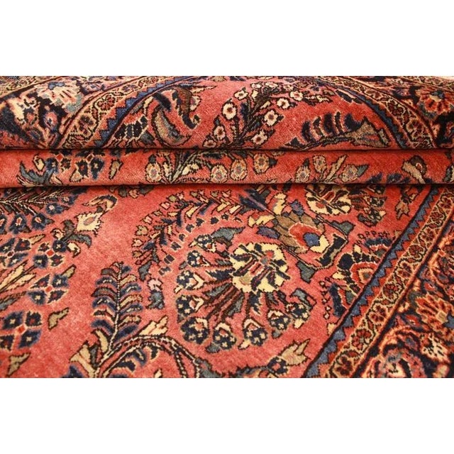 Antique Middle Eastern Sarough Rug For Sale - Image 9 of 10