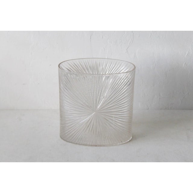 Sally Designs Style Oval Textured Acrylic Waste Basket For Sale - Image 10 of 10