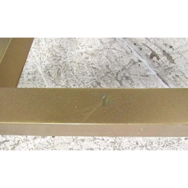 Vintage Modern Glass and Carved Wood Coffee Table For Sale In New York - Image 6 of 8