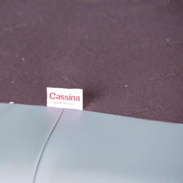 Textile Blue Maralunga Sofa by Vico Magistretti for Cassina, 2000s For Sale - Image 7 of 12