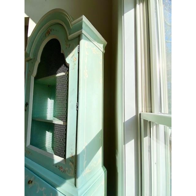 Wood Light Blue Secretary Desk by John Widdicomb For Sale - Image 7 of 12