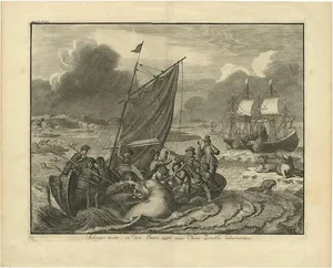 Jean Le Clerc, Illustration of the Sea Voyage to Nova Zemlya, 1730, Print