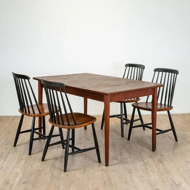 Tan Teak Dining Table, France, 1960s For Sale - Image 8 of 9