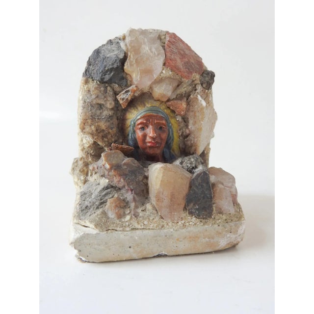 Rustic Vintage Handmade Crystal & Rock Bookends For Sale - Image 3 of 9