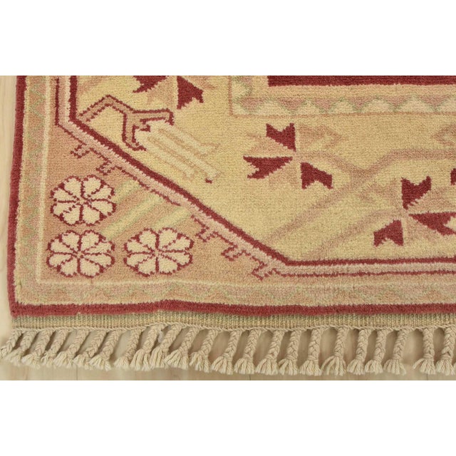 Milas Rug 5'4'' X 7'9'' Red Wool Vintage Hand-Knotted Oriental Carpet For Sale - Image 11 of 14