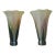 1980s Lundberg Studios Botanical Glass Shades - a Pair For Sale