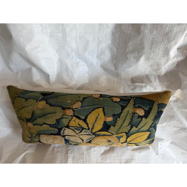 16th Century Antique Brussels Verdure Tapestry Pillow For Sale In Los Angeles - Image 6 of 7