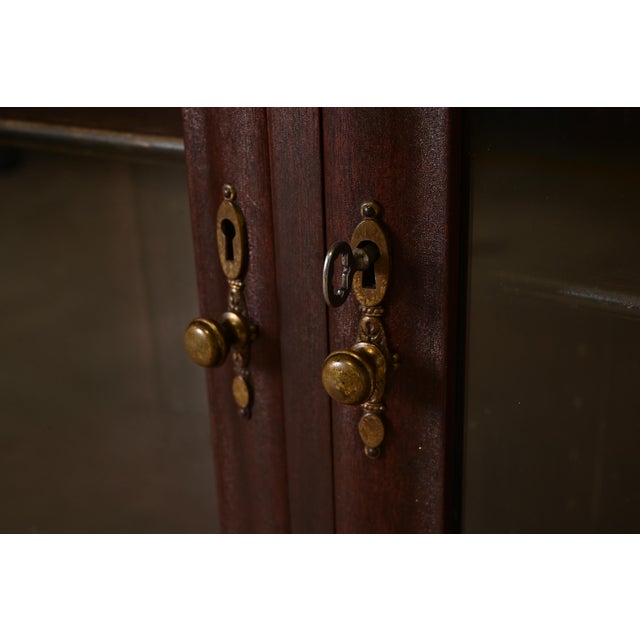 Late 19th Century R. J. Horner Style American Empire Carved Mahogany Double Bookcase, Circa 1890s For Sale - Image 5 of 11