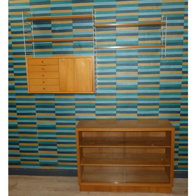 Swedish String Shelving Unit with Drawers in Elm by Nisse Strinning for String, 1950s For Sale - Image 10 of 18