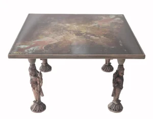 1960's Indonesian Reversed Painted Cocktail Table