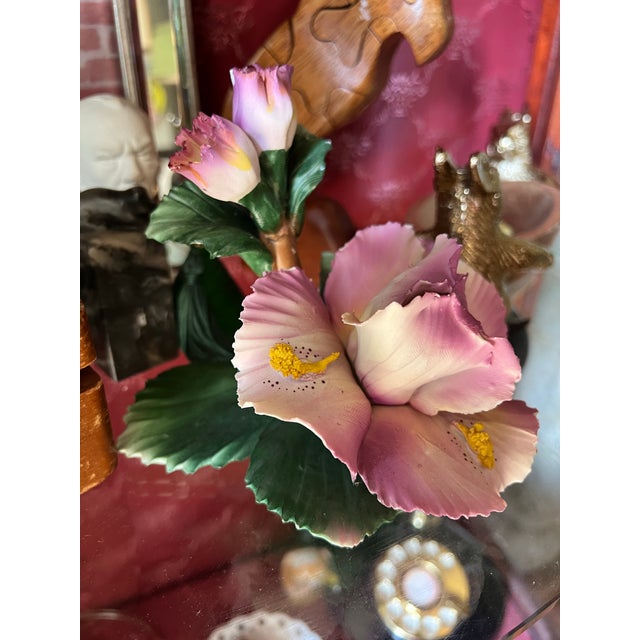 1970s 1970s Italian Capodimonte Floral Ceramic Decor Piece For Sale - Image 5 of 10