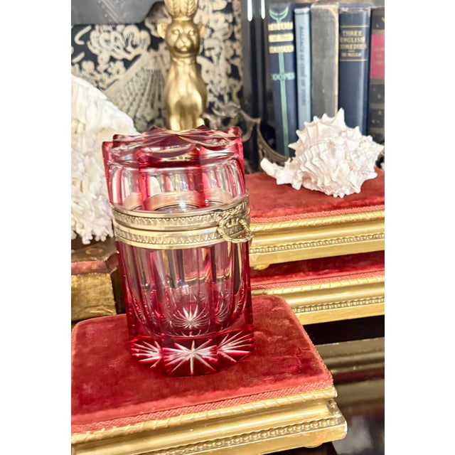 Vintage Cristal Benito Cylinder Casket For Sale - Image 4 of 8