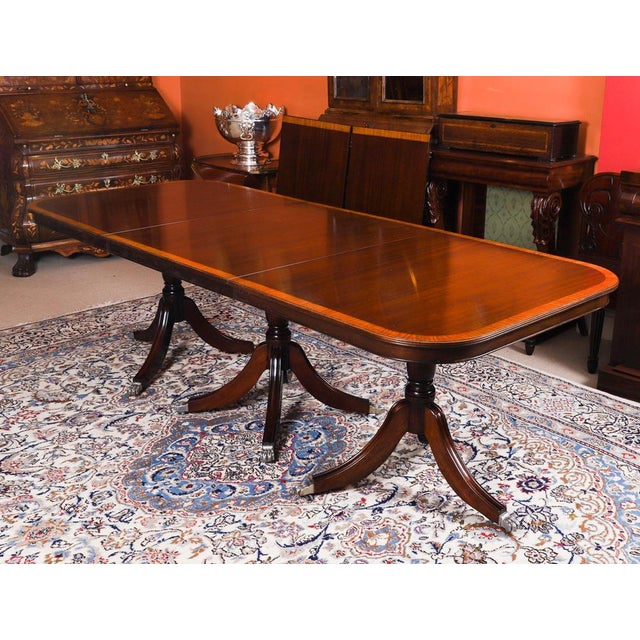 Wood Vintage Mahogany Dining Table and Chairs, 20th Century, Set of 13 For Sale - Image 7 of 18