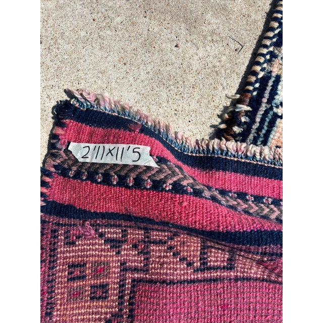 Textile 1940s Vintage Turkish Handknotted Herki Runner Rug For Sale - Image 7 of 8