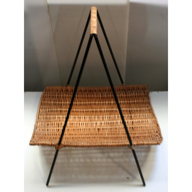Wicker Magazine Rack, 1950s For Sale - Image 6 of 8