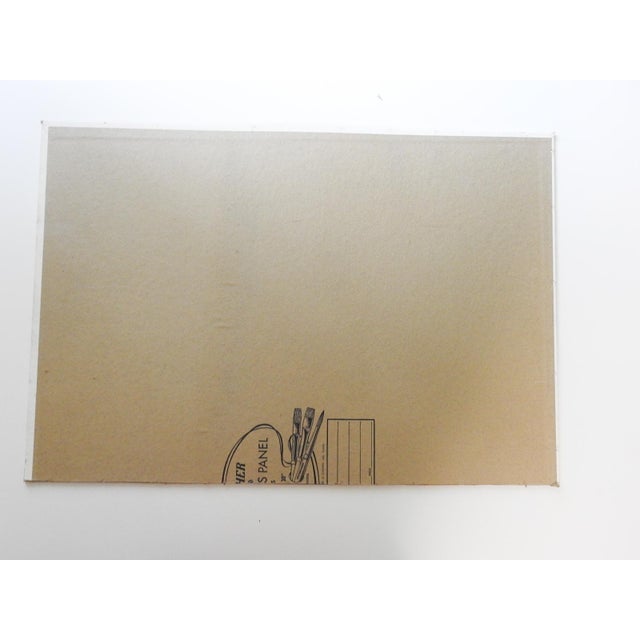 Textile Mid 20th Century Impressionist Plein Air Birch Trees and Pond Landscape Painting For Sale - Image 7 of 7