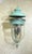 Green Solid Brass Lantern Hanging Pendant With Handblown Circular Glass For Sale - Image 8 of 11