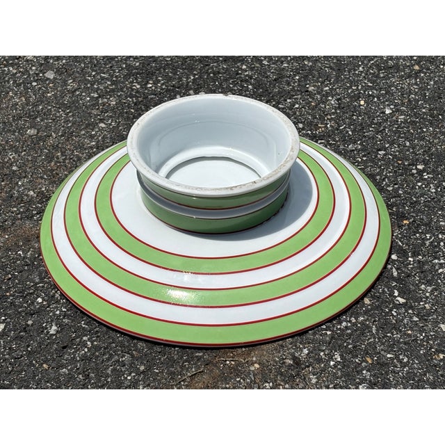 A Delightful Mid-Century Serving Piece UK / English-Market porcelain single pedestal presentation platter / bowl. Charming...