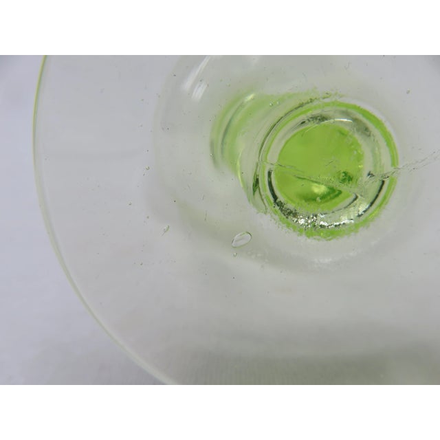 Antique French Uranium Glasses Set, Set of 6 For Sale - Image 10 of 12