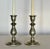 Vintage Pewter Nantucket Style Candlesticks, pair, 8 h x 4.5": dia